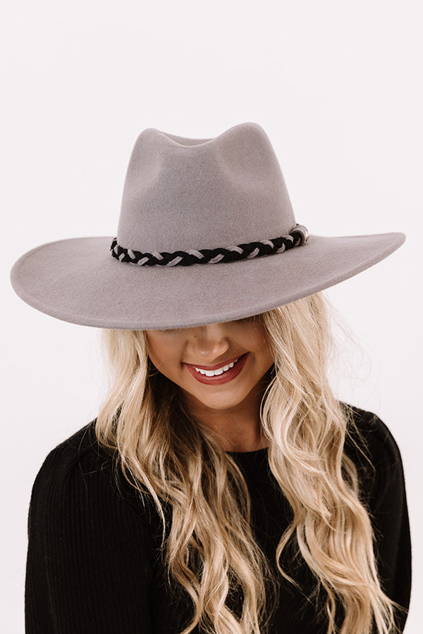 Woodland Whispers Wool Fedora In Grey • Impressions Online Boutique