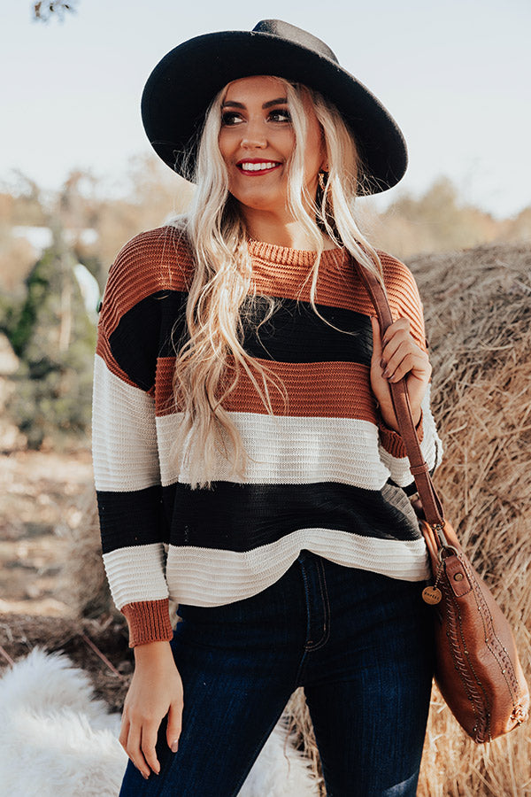 Fireside Delight Stripe Sweater • Impressions Online Boutique