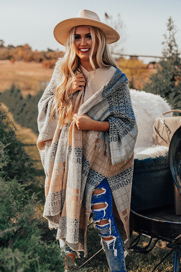 Bundled Up Bliss Hooded Poncho • Impressions Online Boutique