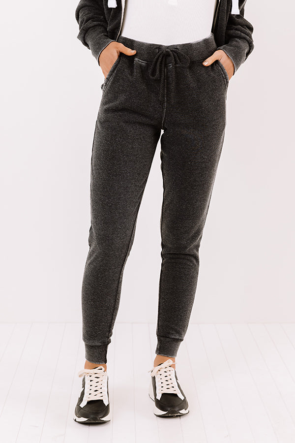 Cool Morning Joggers in Charcoal