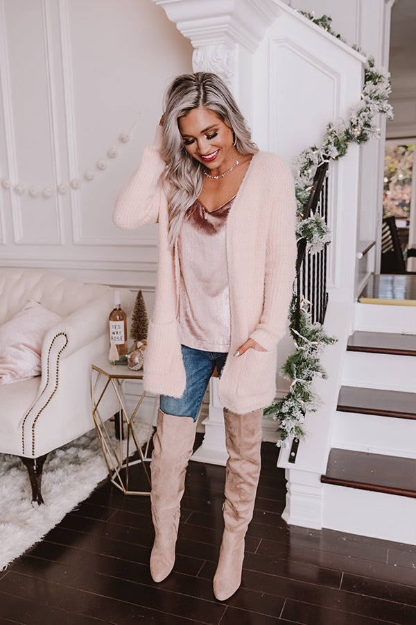 Snowfall Kisses Cardigan In Pink • Impressions Online Boutique