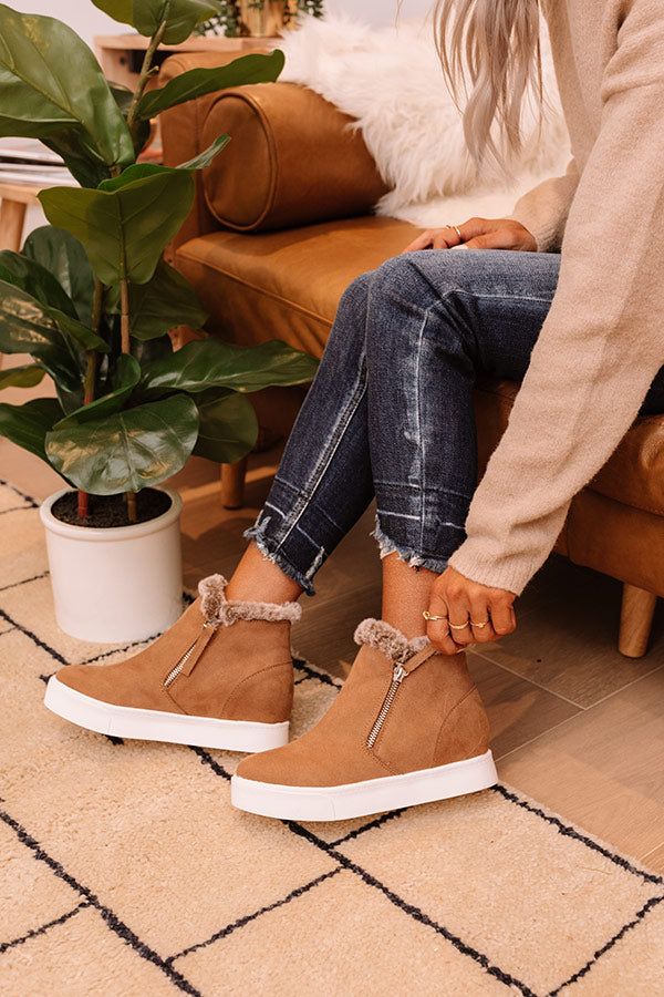 The Etta Faux Suede Bootie In Mocha • Impressions Online Boutique