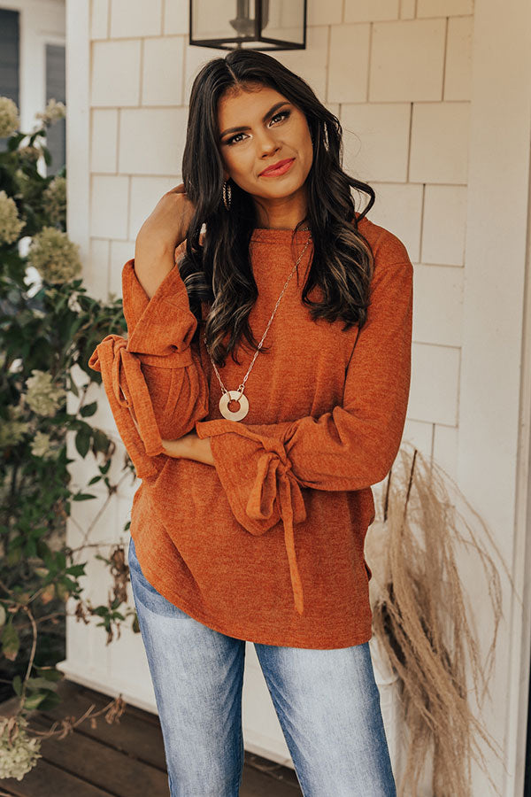 Winter Weather Shift Top In Rust