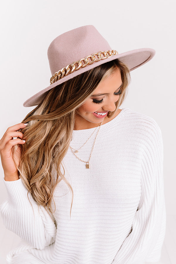 Bonjour Brunch Felt Fedora In Blush • Impressions Online Boutique