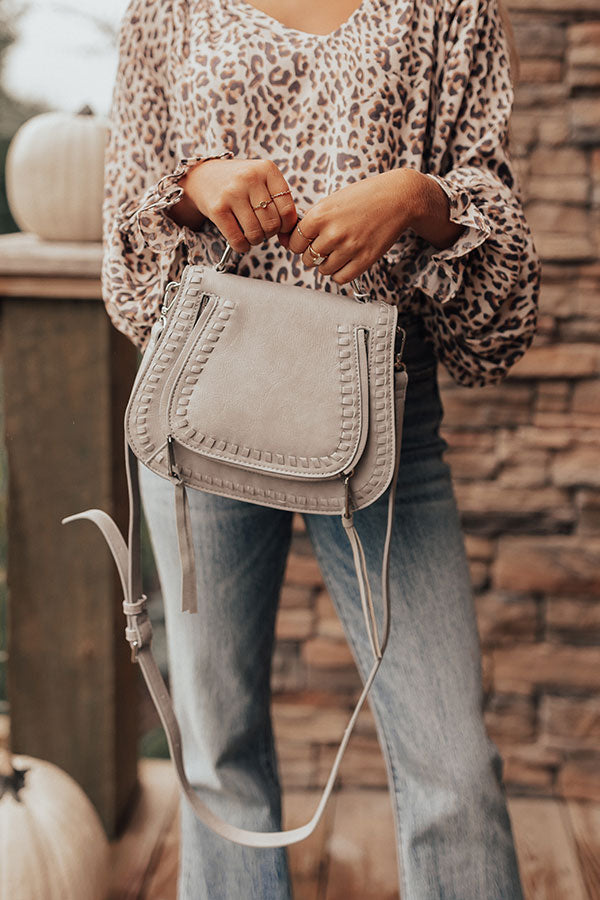 Windy City Mini Crossbody In Light Grey • Impressions Online Boutique