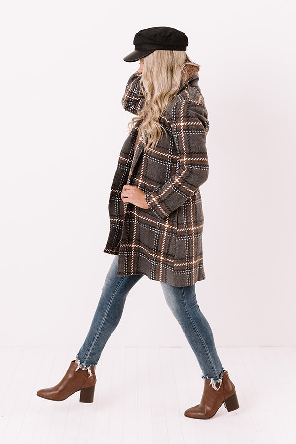 The Brexton Coat In Charcoal