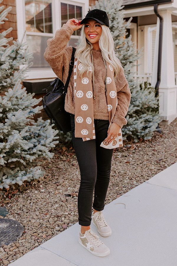 Snuggles At Home Sherpa Hoodie in Mocha • Impressions Online Boutique