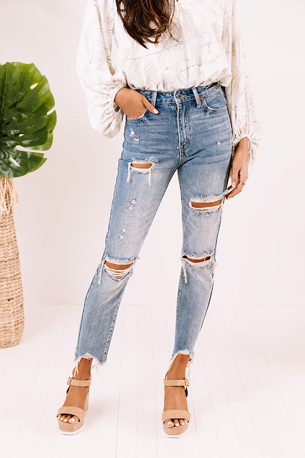 The Maya High Waist Relaxed Distressed Jean