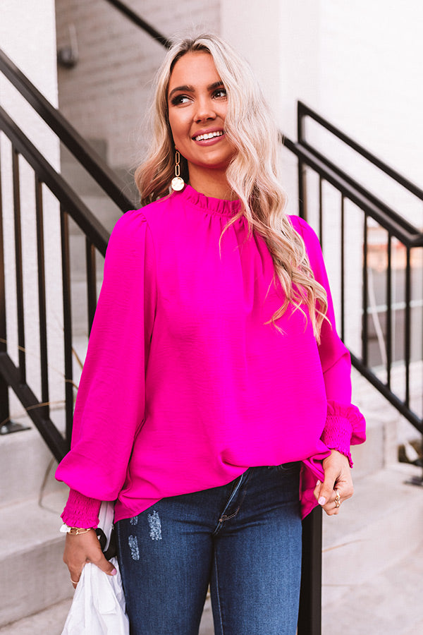 Socialite In The City Shift Top In Hot Pink • Impressions Online Boutique