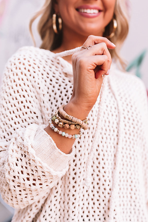 Fond Of Forever Bracelet Set In Warm Taupe