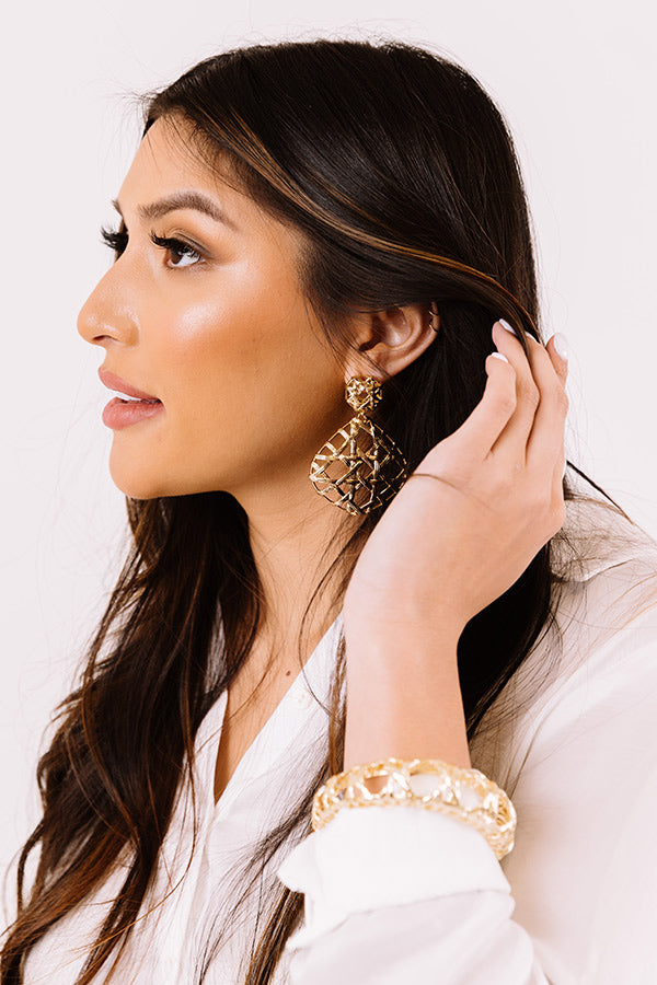 GOLD STATEMENT EARRINGS | Rebekajewelry