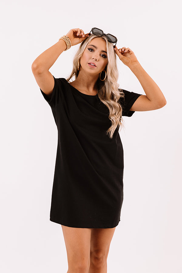 Humbly Yours Shift Dress In Black • Impressions Online Boutique