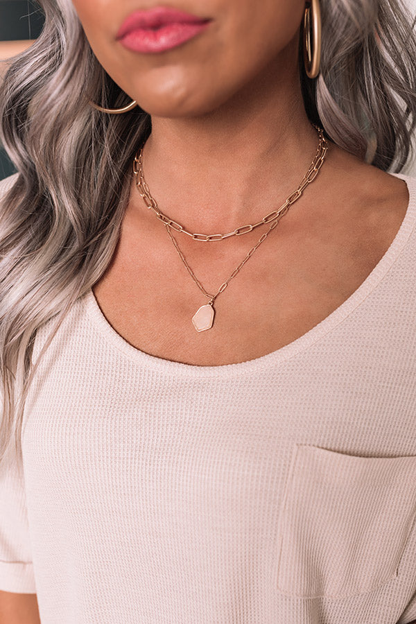 Waiting On You Semi Precious Necklace In Natural