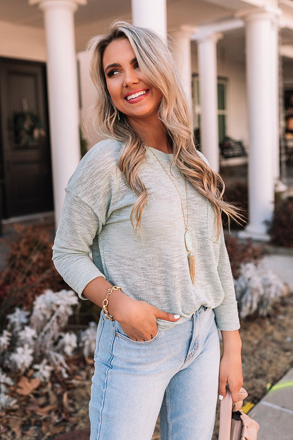 Chic Forever Knit Top In Mint • Impressions Online Boutique