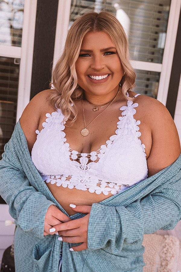 Beyond Sweet Crochet Bralette In White Curves • Impressions Online Boutique