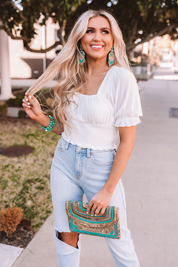 Write This Down Crop Top In White • Impressions Online Boutique