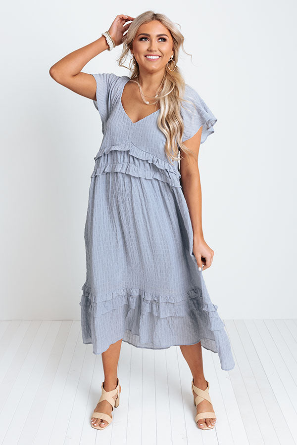 Humming Sweet Songs Midi in Airy Blue • Impressions Online Boutique