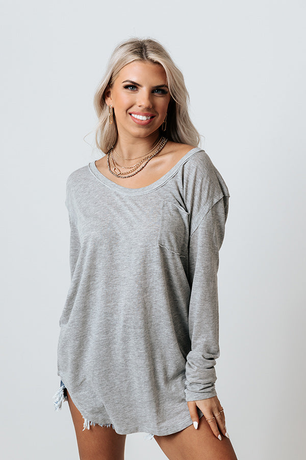 Meadowlark Shift Top In Grey • Impressions Online Boutique