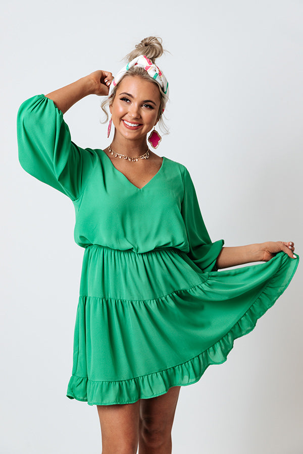 Charming Intuition Dress In Kelly Green • Impressions Online Boutique