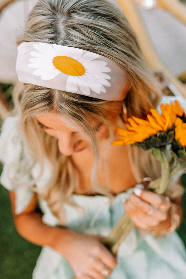 Daisy Fields Hair Scarf in Champagne