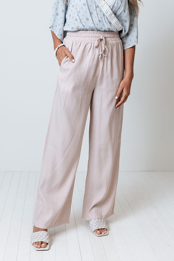 Joyful Evening High Waist Pants In Rose Quartz • Impressions