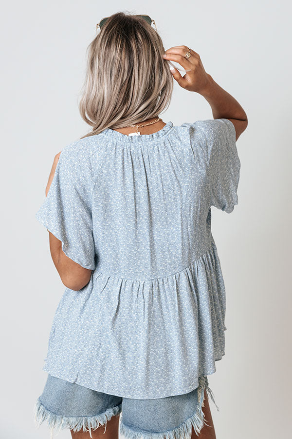 Total Spotlight Moment Babydoll Top in Sky Blue • Impressions Online ...