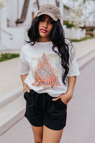 Oversized Leopard Graphic T-shirt