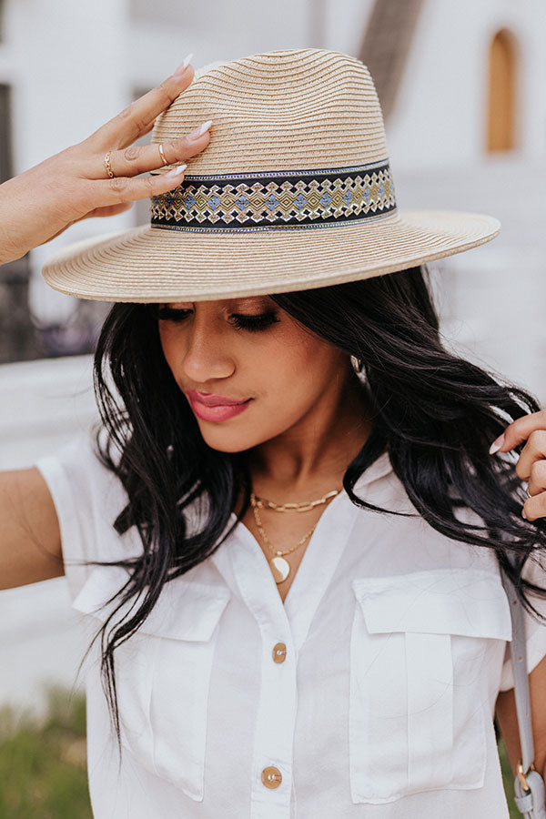 Bubbly On The Boat Raffia Hat In Ivory • Impressions Online Boutique