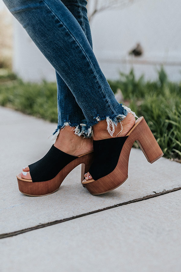 The Daisey Nubuck Heel in Black • Impressions Online Boutique