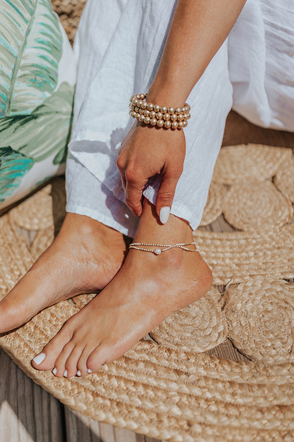 Princeton Posh Anklet In Ivory