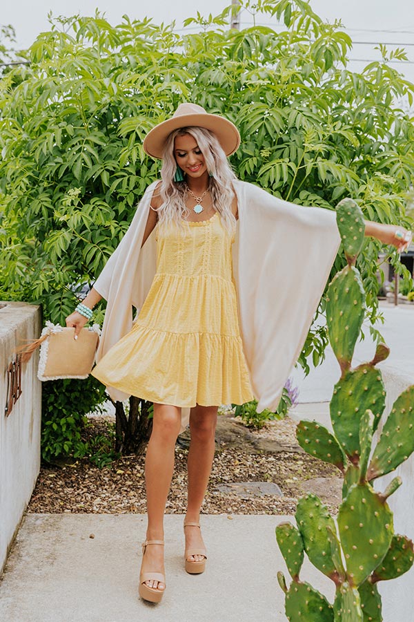 Pura Vida Pretty Dress In Primrose Yellow