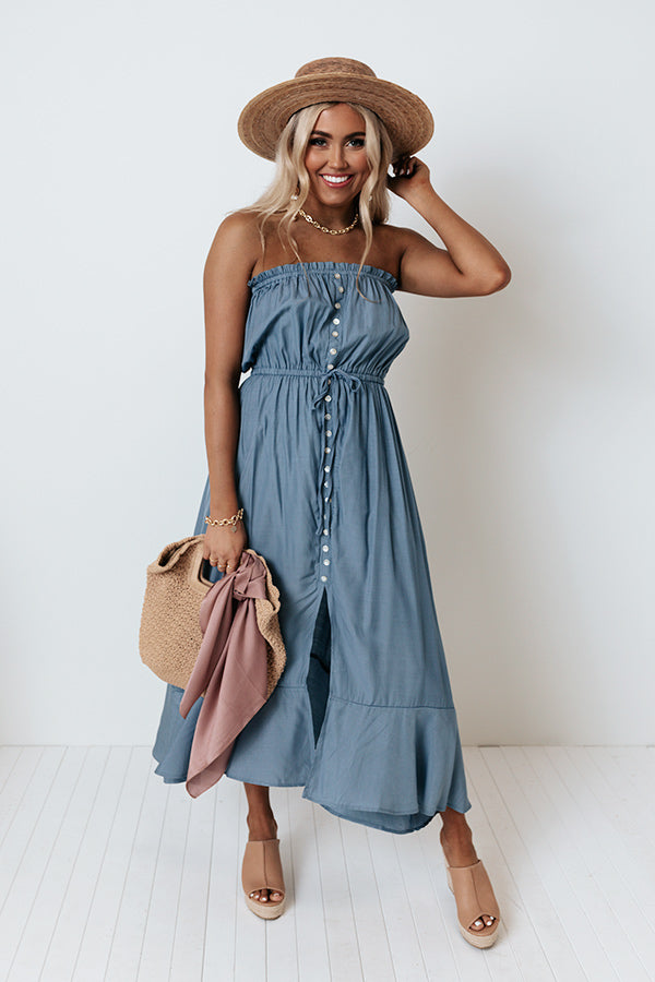 Southern Style Midi In Airy Blue • Impressions Online Boutique
