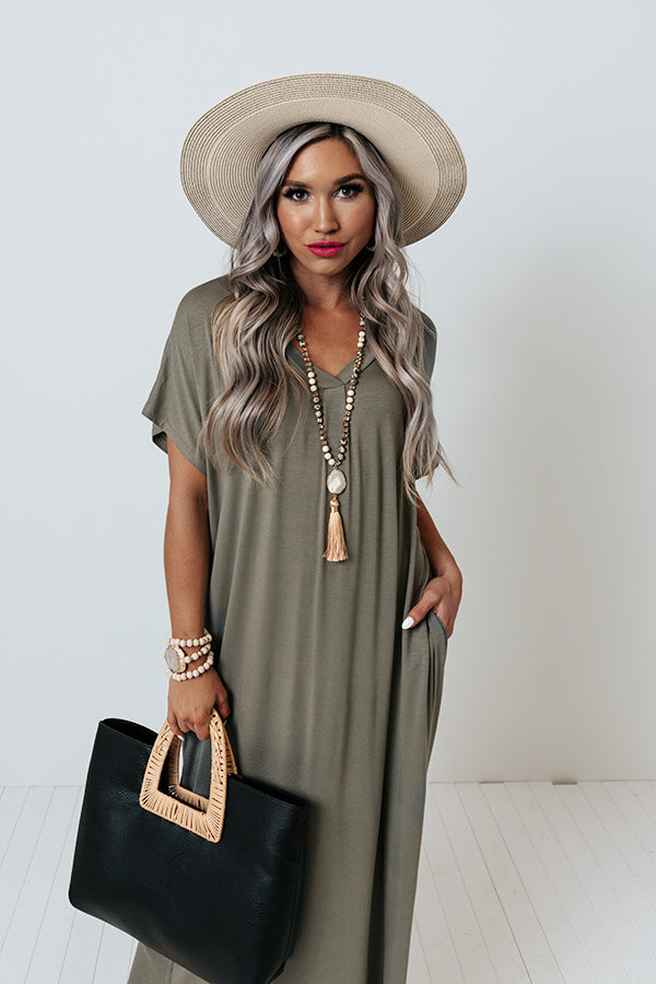 Weekend Pick Me Up Midi In Sage • Impressions Online Boutique
