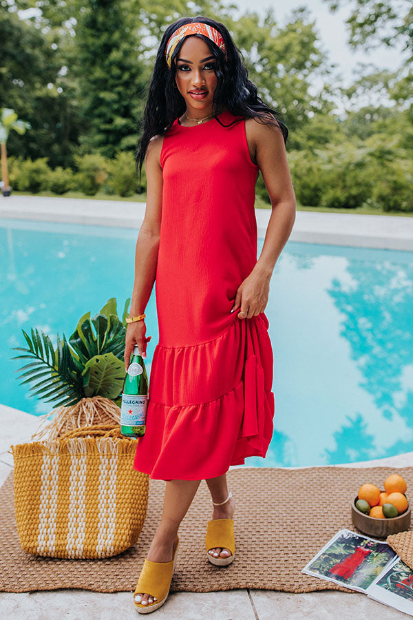 Summer Masquerade Shift Dress In Red • Impressions Online Boutique