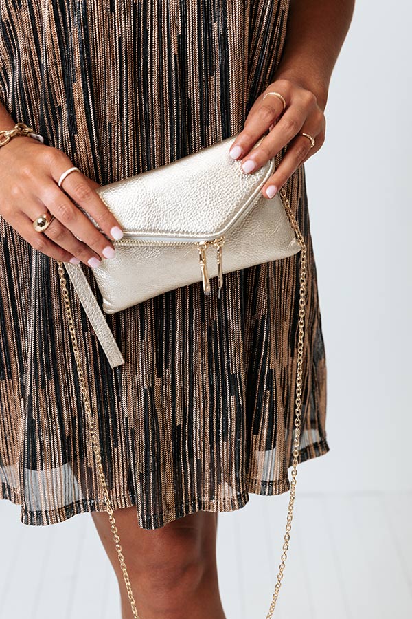 Editorial Moment Faux Leather Clutch