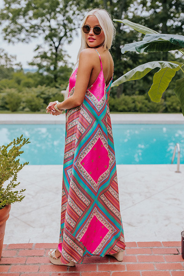 No Limits Satin Maxi In Pink • Impressions Online Boutique