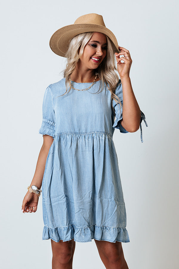 Keep Close Chambray Shift Dress • Impressions Online Boutique
