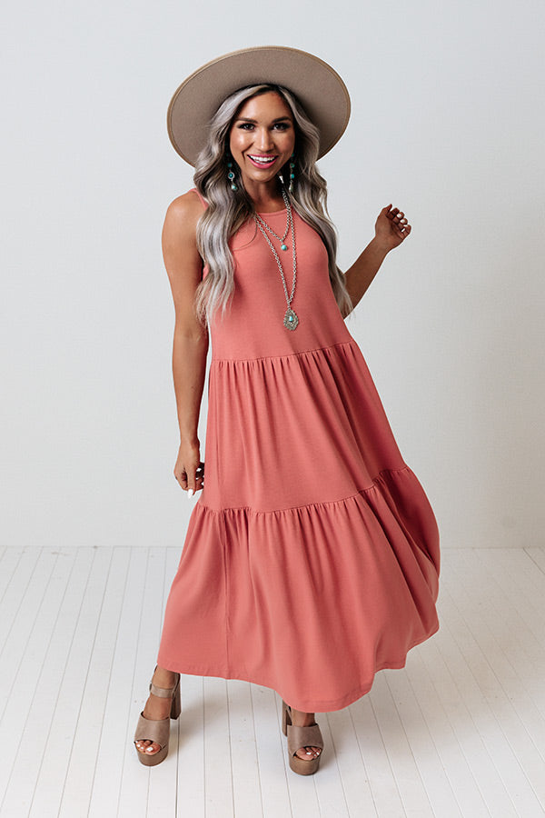 Mindfulness Midi Dress In Rose • Impressions Online Boutique