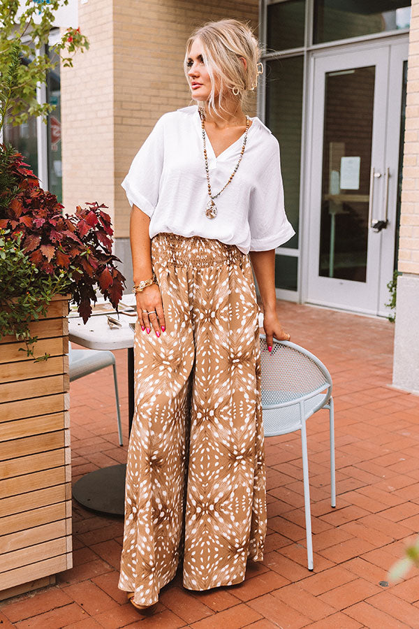 Non-Stop To Paradise Pants in Light Camel