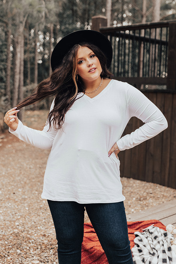 Yellowstone Long Sleeve Tee In White Curves • Impressions Online Boutique