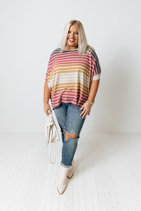 Music Row Stripe Top Curves • Impressions Online Boutique