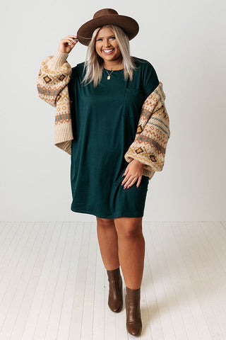 Oversized T-shirt dress - Khaki green - Ladies