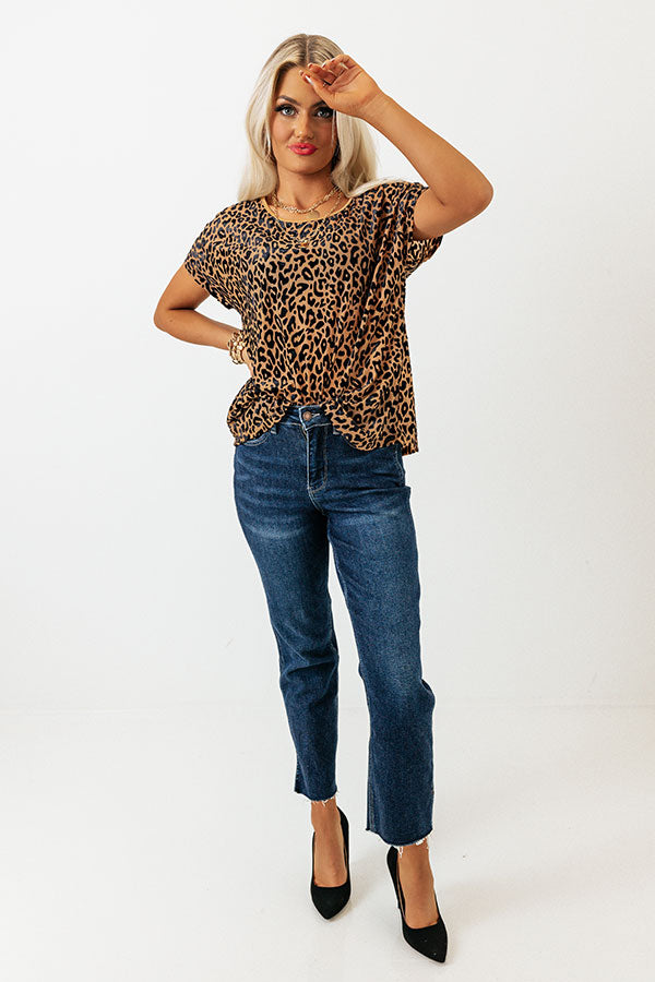 Women's blouse, Leopard Velvet Button Up Top