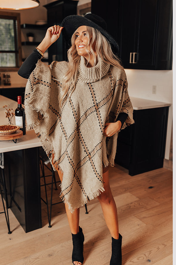 Western Skies Knit Poncho • Impressions Online Boutique