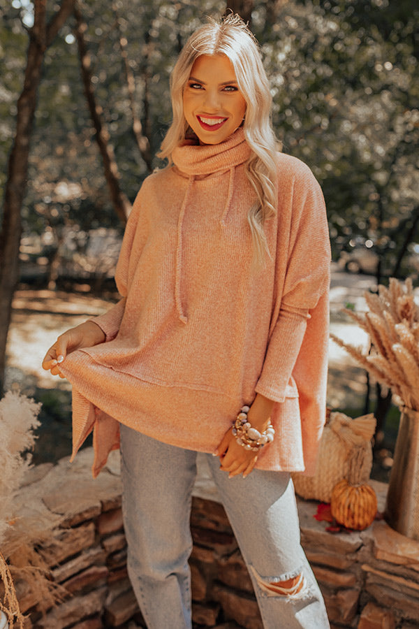 Rust Poncho Sweater