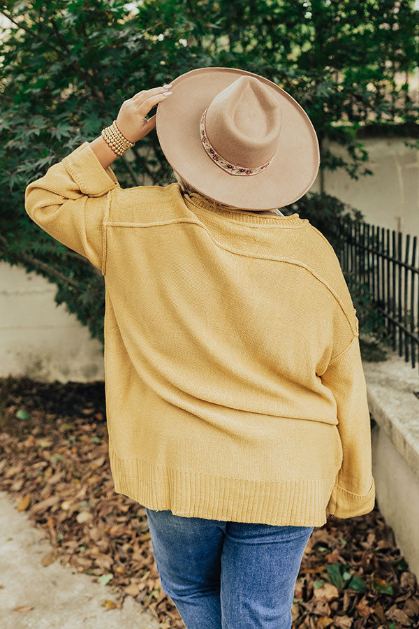 Autumn Affair Knit Sweater In Light Mustard Curves • Impressions Online ...