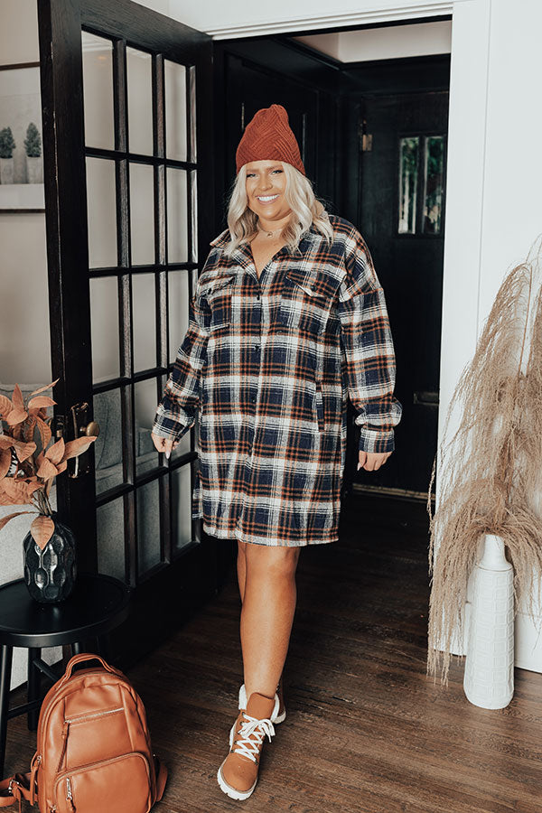 A Pretty (Warm) Plaid Shirt Dress