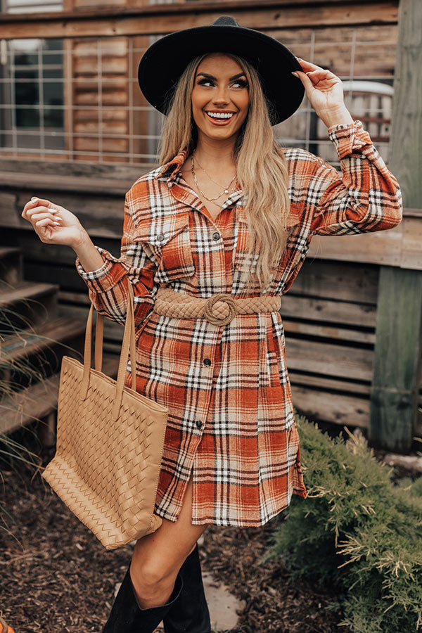 A Pretty (Warm) Plaid Shirt Dress