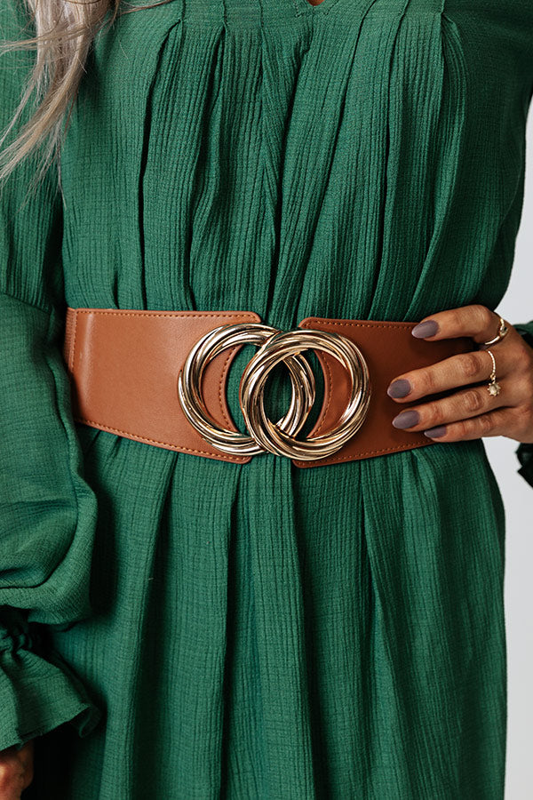 Living In Style Belt In Camel