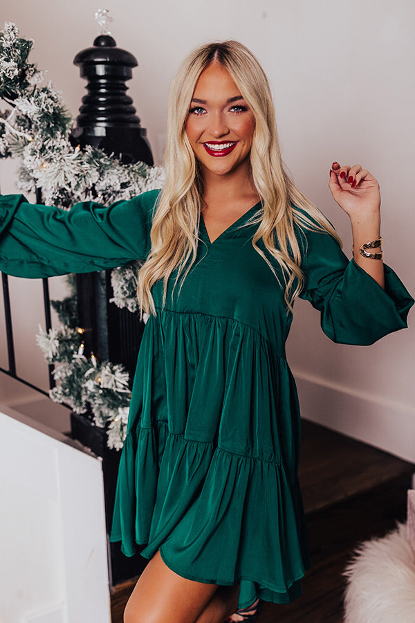 Chic On The Scene Shift Dress In Hunter Green • Impressions Online Boutique
